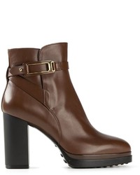 Tod's Strap Buckle Ankle Boots
