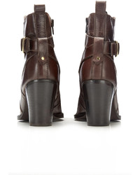 Wallis Brown Leather Ankle Boot