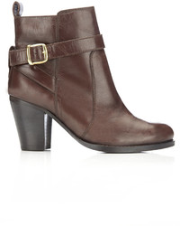 Wallis Brown Leather Ankle Boot