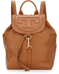 Tory Burch All T Drawstring Fold Over Backpack Brown