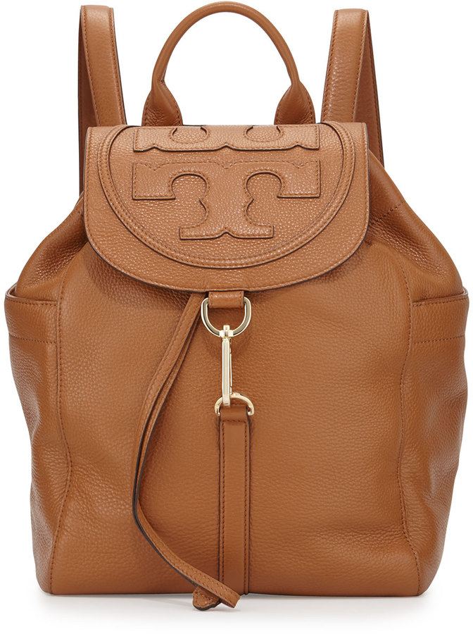 Tory Burch All T Drawstring Fold Over Backpack Brown, $495, Neiman Marcus