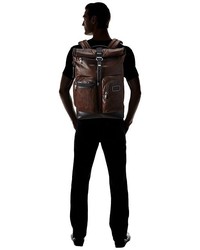 Tumi Alpha Bravo Luke Leather Roll Top Backpack Backpack Bags