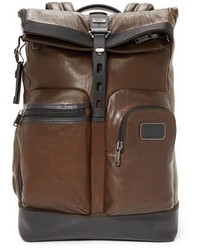 Tumi Alpha Bravo Luke Leather Roll Top Backpack