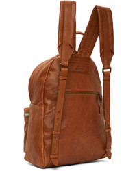 Officine Creative Brown Leather Backpack