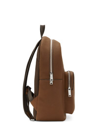 BOSS Brown Leather Crosstown Backpack