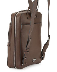 Prada Calfskin Slim Backpack With Zip Closures