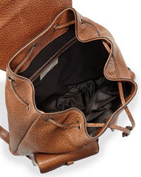Brunello Cucinelli Distressed Shiny Leather Backpack