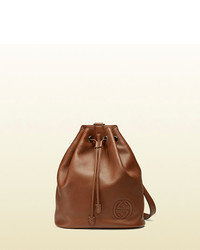 Gucci Soho Leather Drawstring Backpack