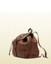 Gucci Unlined Leather Backpack
