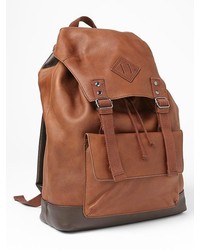 Gap Leather Canvas Backpack