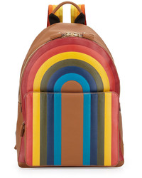 Anya Hindmarch Rainbow Calfskin Leather Backpack Caramel