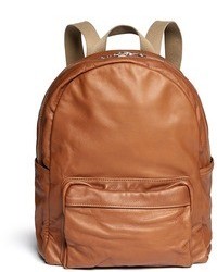 Nobrand Sacados Washed Leather Pocket Backpack