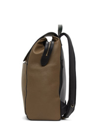 Paul Smith Taupe Leather Signature Stripe Backpack