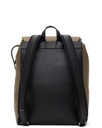 Paul Smith Taupe Leather Signature Stripe Backpack