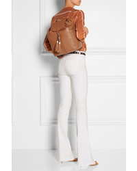 Tory Burch Thea Tasseled Textured Leather Backpack