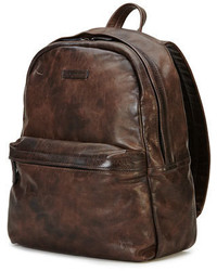 Frye Tyler Rugged Leather Backpack Gray