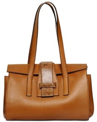 Max Mara A Elaphe Leather Top Handle Bag