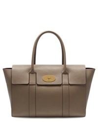 Mulberry New Bayswater Classic Leather Satchel Grey
