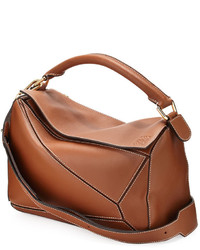 Loewe Puzzle Small Leather Satchel Bag Tan
