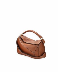 Loewe Puzzle Small Leather Satchel Bag Tan