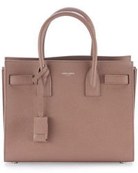 Saint Laurent Sac De Jour Baby Grain Leather Satchel Bag Blush