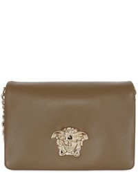Versace Logo Leather Shoulder Bag