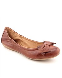 Baretraps Lucy Brown Leather Flats Shoes