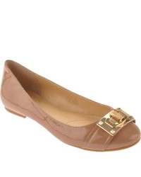 Enzo Angiolini Cupcake Taupe Patent Ballet Flats