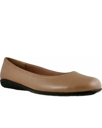 Walking Cradles Faye Taupe Leather Ballet Flats