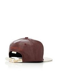 Just Don Leather Python Baseball Cap Red