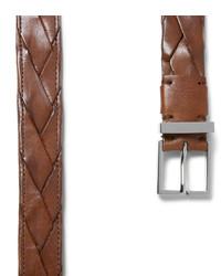 Brunello Cucinelli 25cm Brown Braided Leather Belt