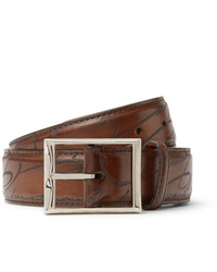 Berluti 35cm Brown Scritto Leather Belt