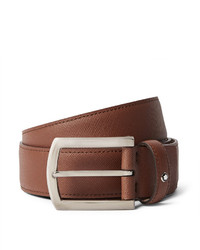 Montblanc 35cm Brown Textured Leather Belt