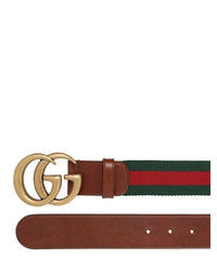 Gucci 40mm Gg Marmont Web Leather Belt