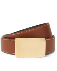 Salle Privée 4cm Brown And Tan Milton Reversible Leather Belt
