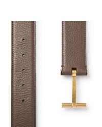 Tom Ford 4cm Brown Full Grain Leather Belt