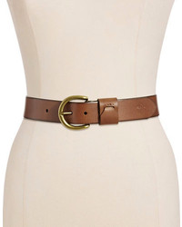 Lauren Ralph Lauren Adjustable Leather Belt With D Buckle