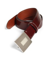Bosca Leather Belt Dark Brown 34