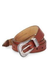 Brunello Cucinelli Etched Detail Leather Belt
