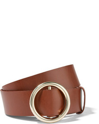 Frame Circle Leather Belt Brown