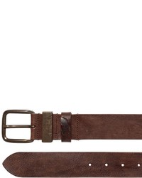 Diesel Mohican Logo Matte Leather Belt