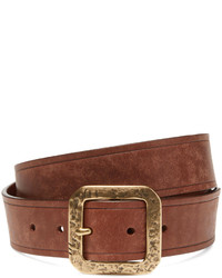 Distressed Buckle Leather Belt