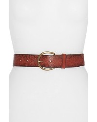 Lucky Brand Embossed Floral Leather Belt