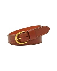 Fossil Circle Leather Belt Brown Small