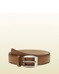 Gucci Leather Classic Square Buckle Belt