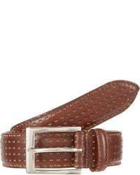 Harris Perforated Leather Belt Brown