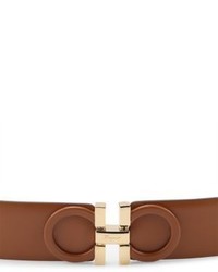 Salvatore Ferragamo Large Gancini Clip Leather Belt