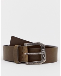 Replay Leather Belt In Brown