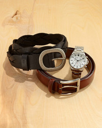 Neiman Marcus Leather Belt Medium Brown