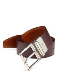 Dunhill Leather Belt With Brass Buckle